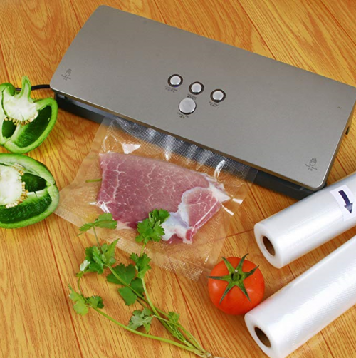 BPA free transparent embossed vacuum packaging roll food saver sealing bags roll